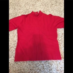 Red short sleeve turtleneck